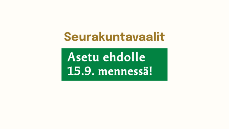 Seurakuntavaalit tulevat – lähtisitkö ehdolle?